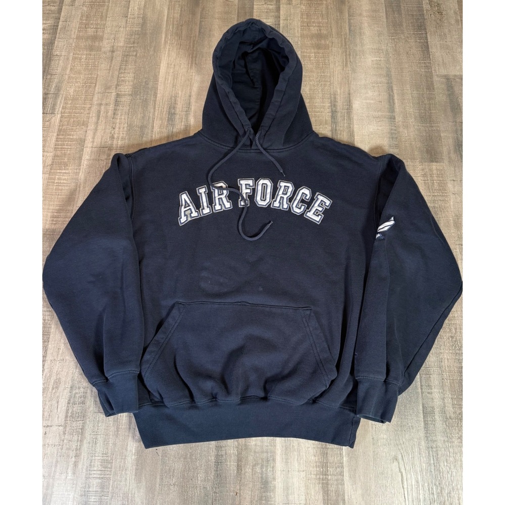 Rothco Air Force Hoodie Mens Large Navy Blue Pullover Sweatshirt Tackle Twill